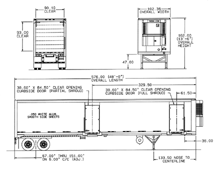 48' Spring-Ride, Roll-Door - Quarterback Transportation